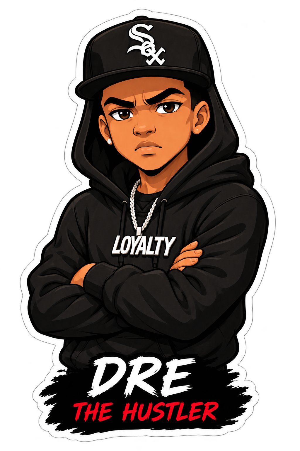 Dre The Hustler sticker artwork