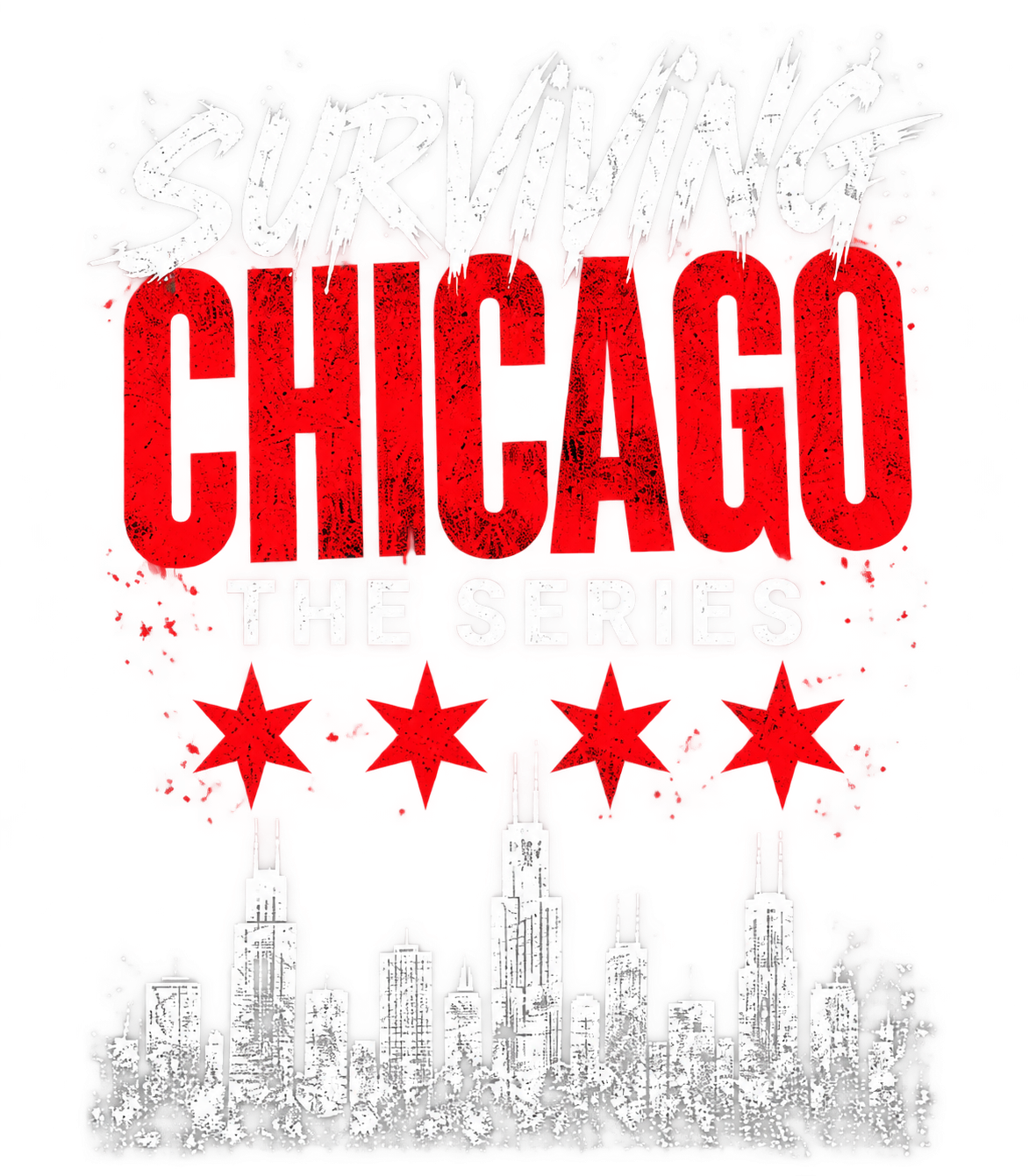 Surviving Chicago skyline logo artwork used on apparel